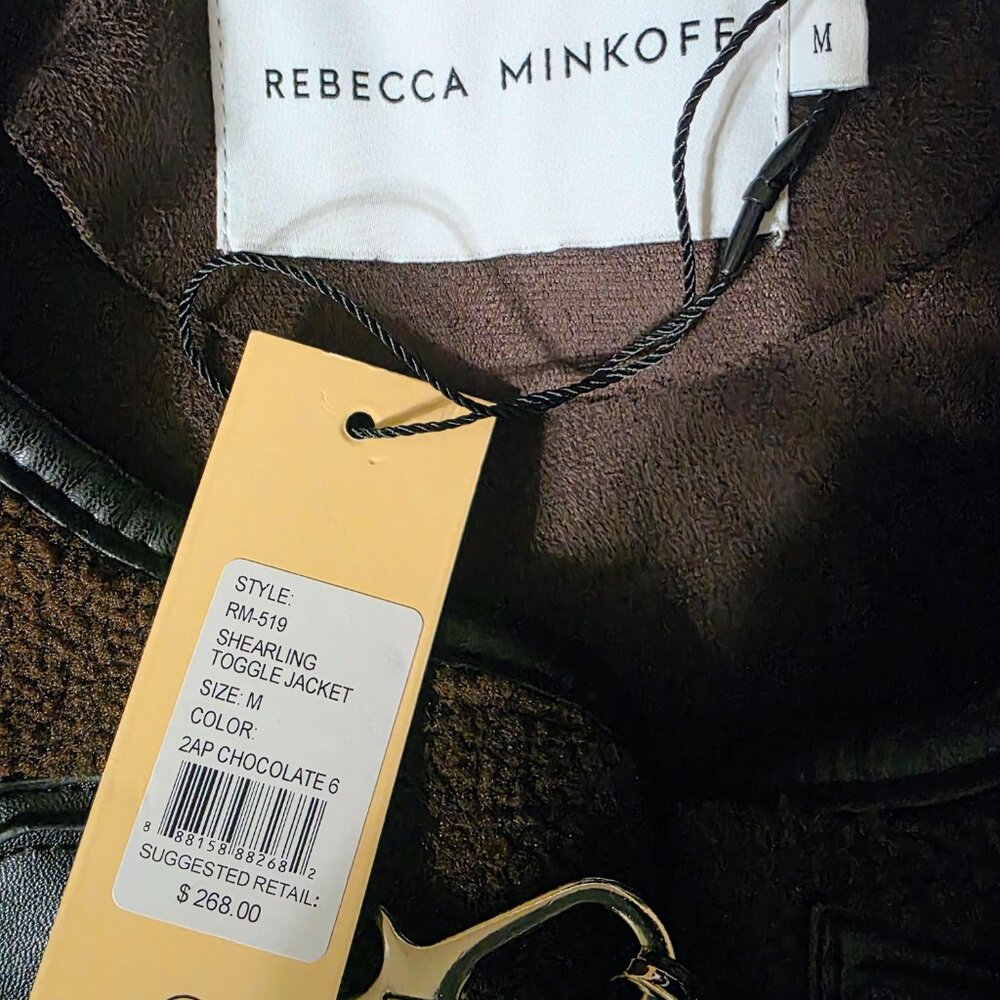 Rebecca Minkoff Faux Shearling Toggle Jacket – Chocolate Brown (Size M) - Picture 6 of 6